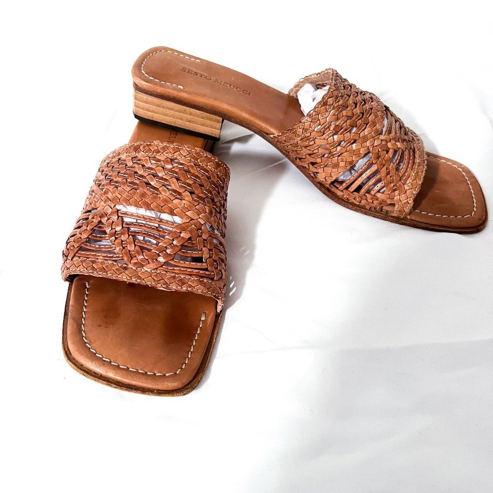 sesto meucci woven sandals